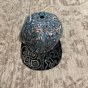 Blue & Pink Custom Designed Snapback Hat